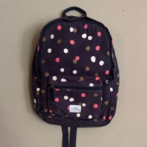 Fossil Black Backpack with Polka Dots
